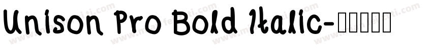 Unison Pro Bold Italic字体转换